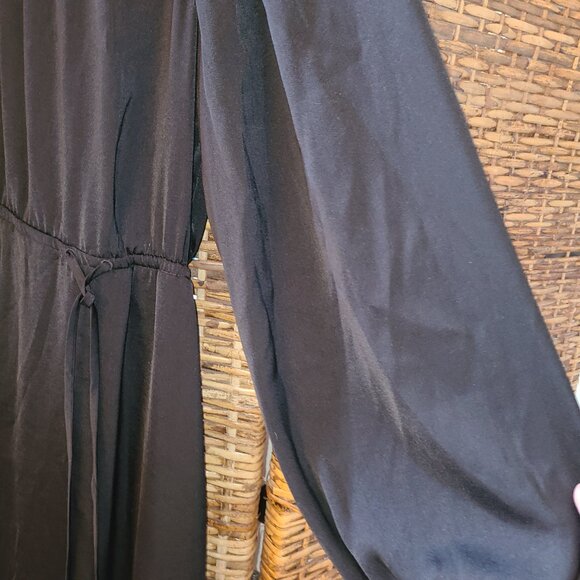 Kobi Halperin Rosanne Black Maxi Dress NWT $398 Size M Mock Drawstring Lined - Picture 5 of 16